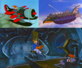 Don Karnages Tri-Wing Terror och The Iron Vulture fr�n Disneys Luftens Hj�ltar