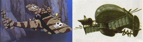 F.v: Luftpirater i Porco Ross och Laputa